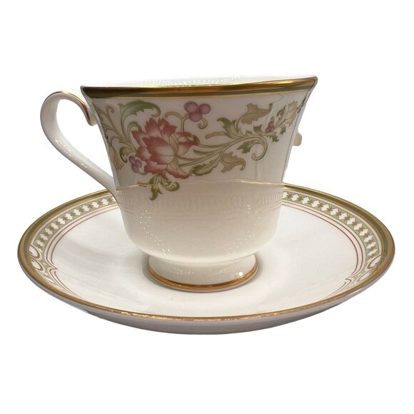 Brand New Royal Doulton Porcelain "Lichfield" Floral Teacup & Saucer Set of 6 - Picture 1 of 12